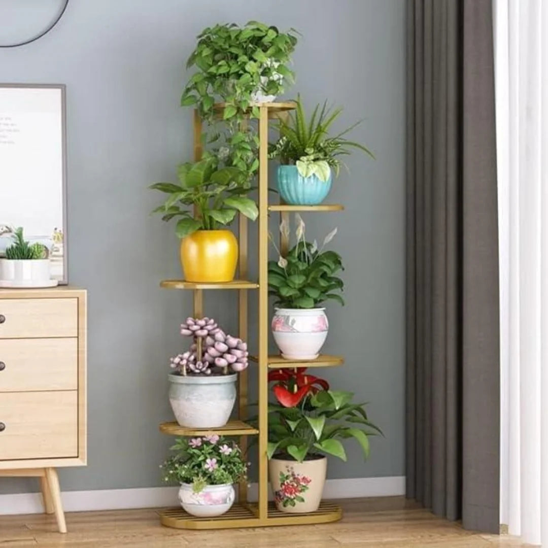 Modern 6-Tier Plant Stand with Vertical Display