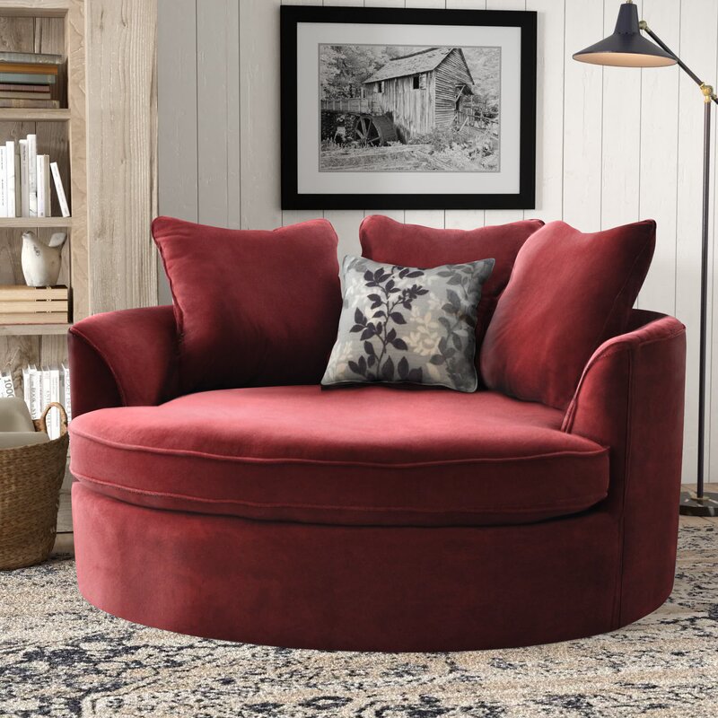 Modern Premium Barrel Shape Sofa Couch-Wooden Crest