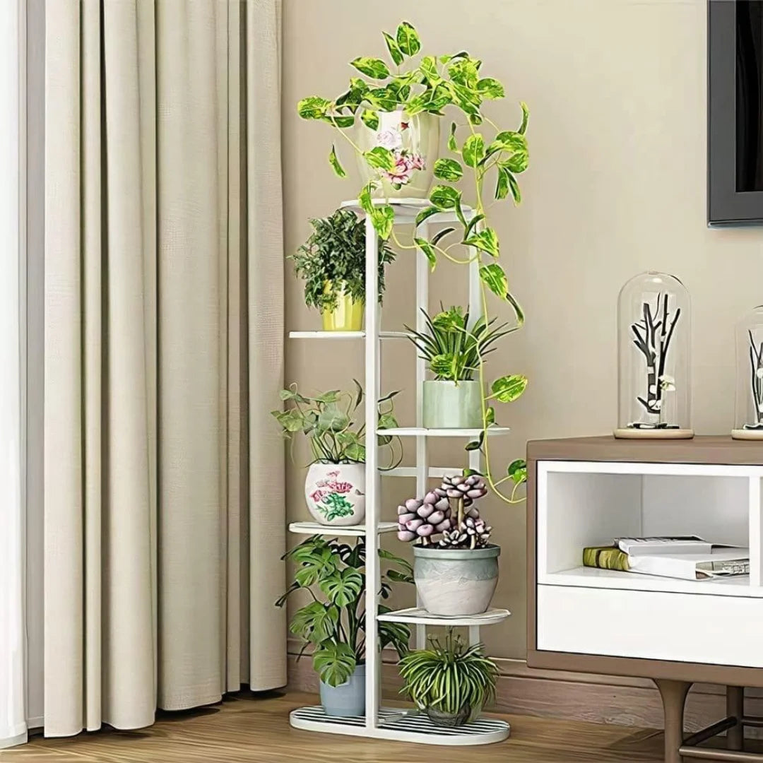 Modern 6-Tier Plant Stand with Vertical Display