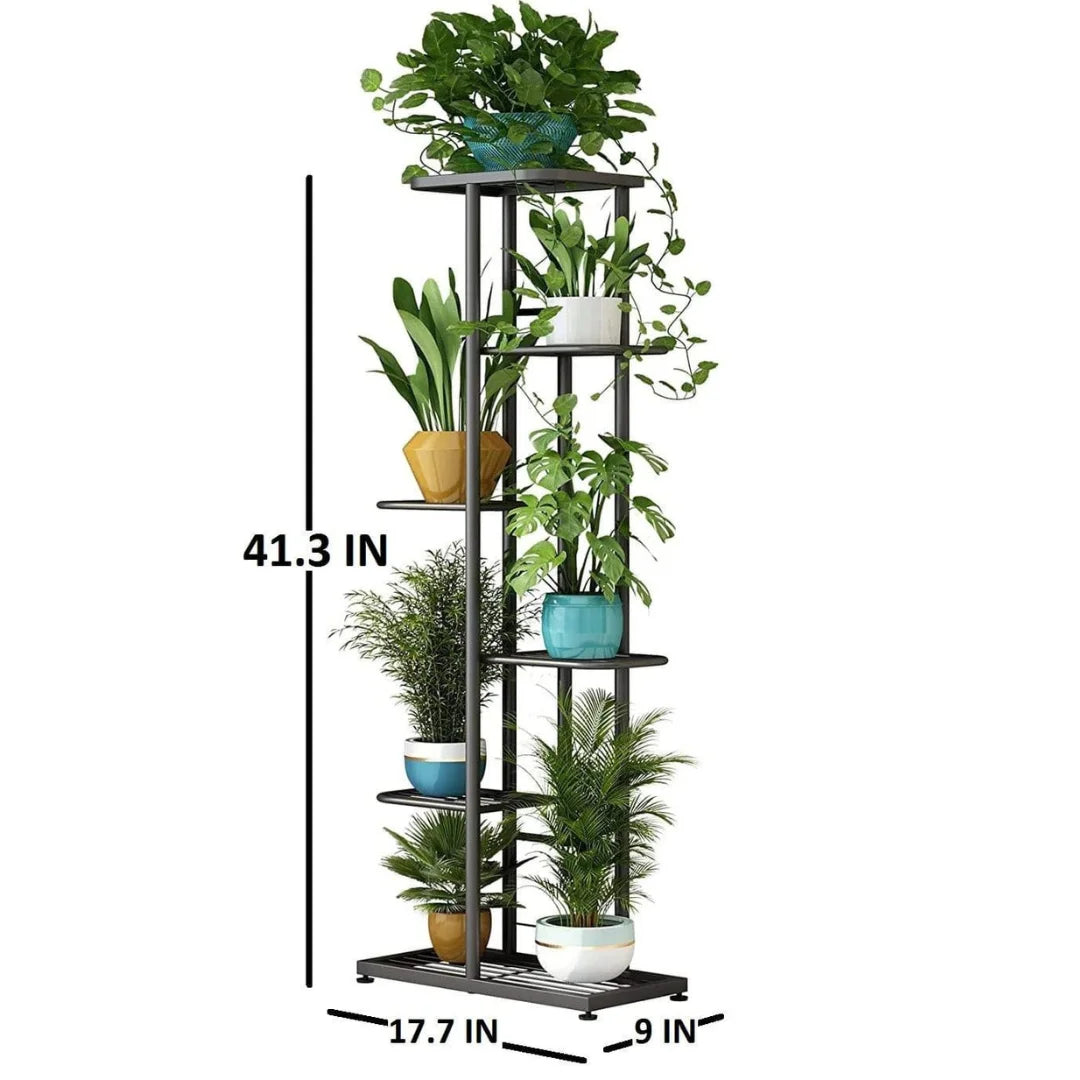 Modern 6-Tier Plant Stand with Vertical Display