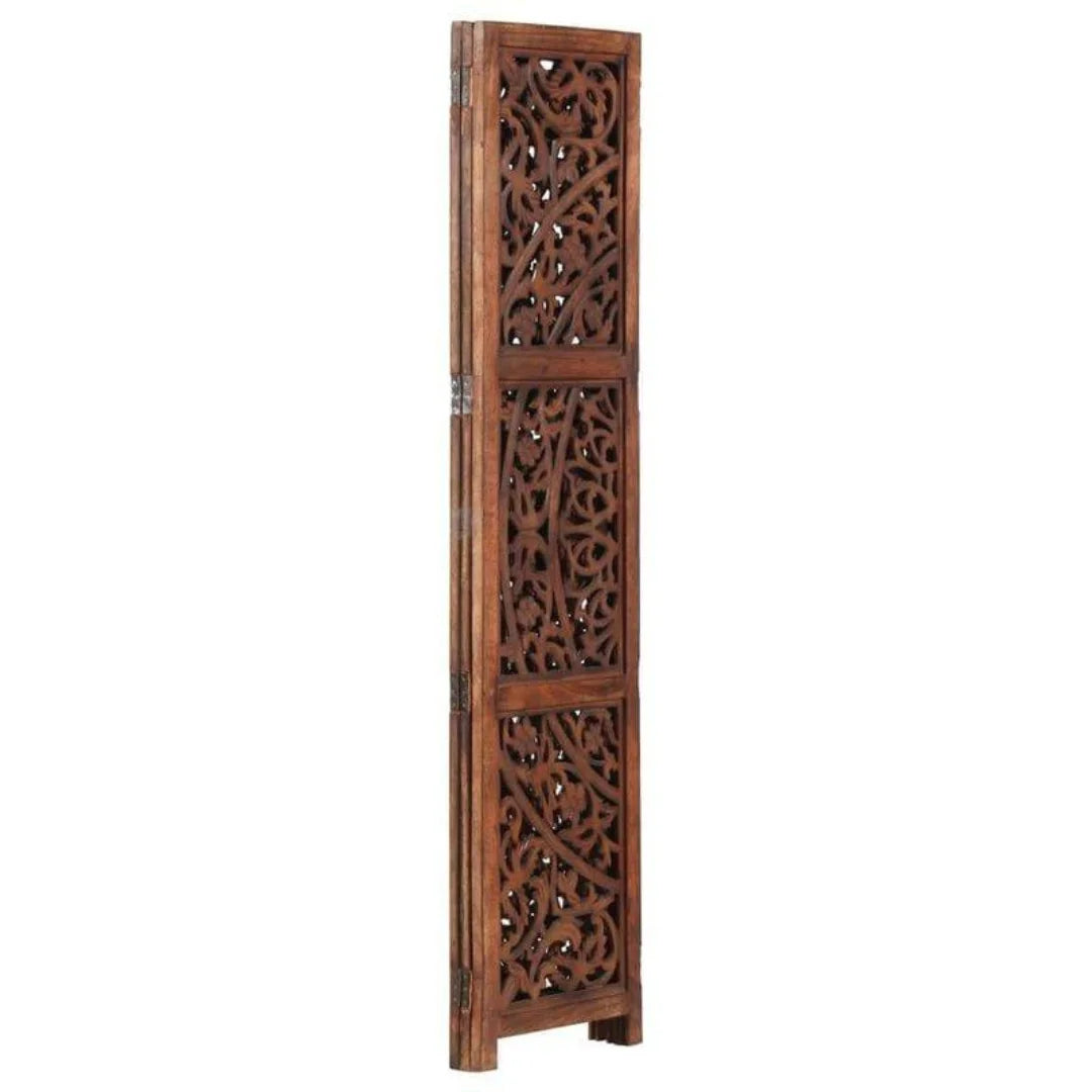 Islamic Three-Panel Room Divider with Floral Medallion Design