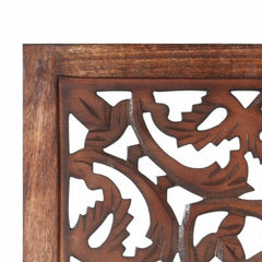 Islamic Three-Panel Room Divider with Floral Medallion Design