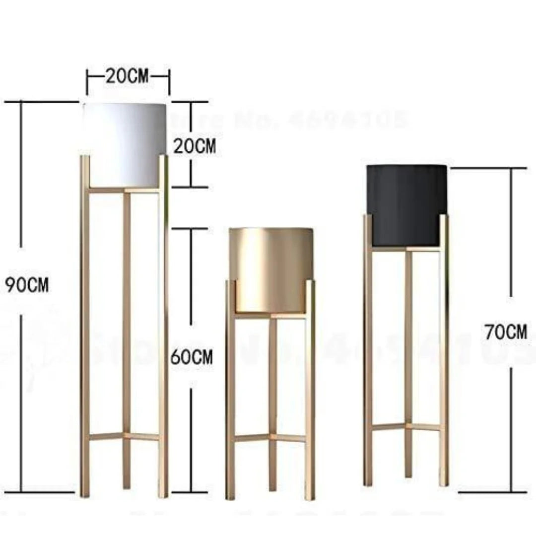 Modern Metal Plant Stand Set with Graduated Heights