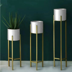 Modern Metal Plant Stand Set with Graduated Heights