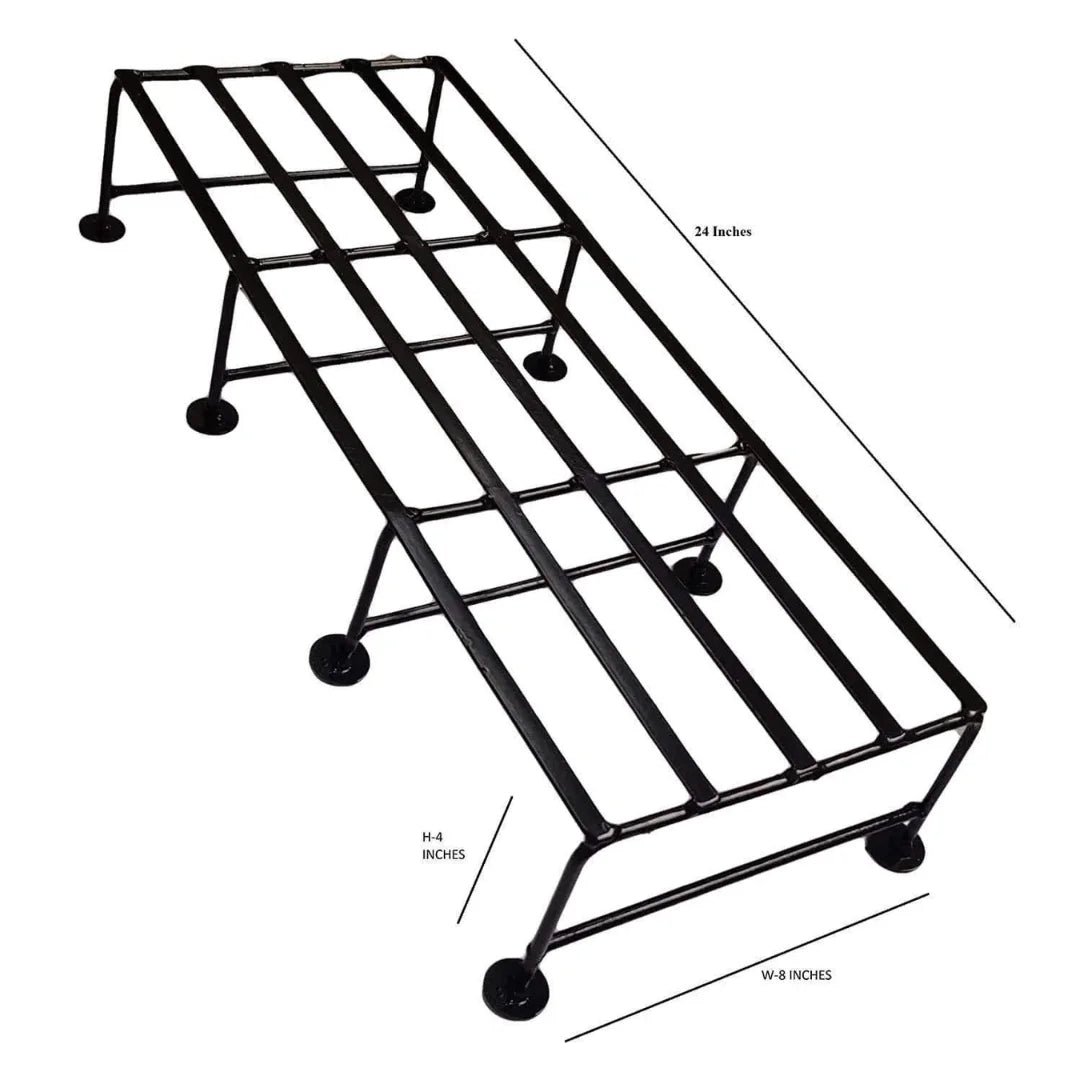 Industrial Grid Plant Stand Set with Elevated Design