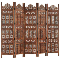 Islamic Five-Panel Room Divider with Geometric Jali Design