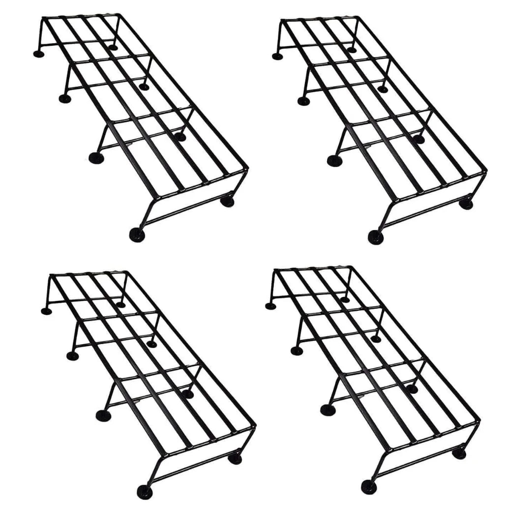 Industrial Grid Plant Stand Set with Elevated Design