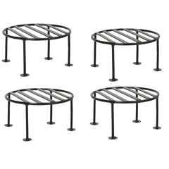 Industrial Round Plant Stand Set with Grid Design