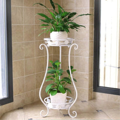 French Provincial Double-Tier Plant Stand with Scrollwork