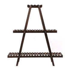 Modern A-Frame Plant Stand with Slatted Shelves