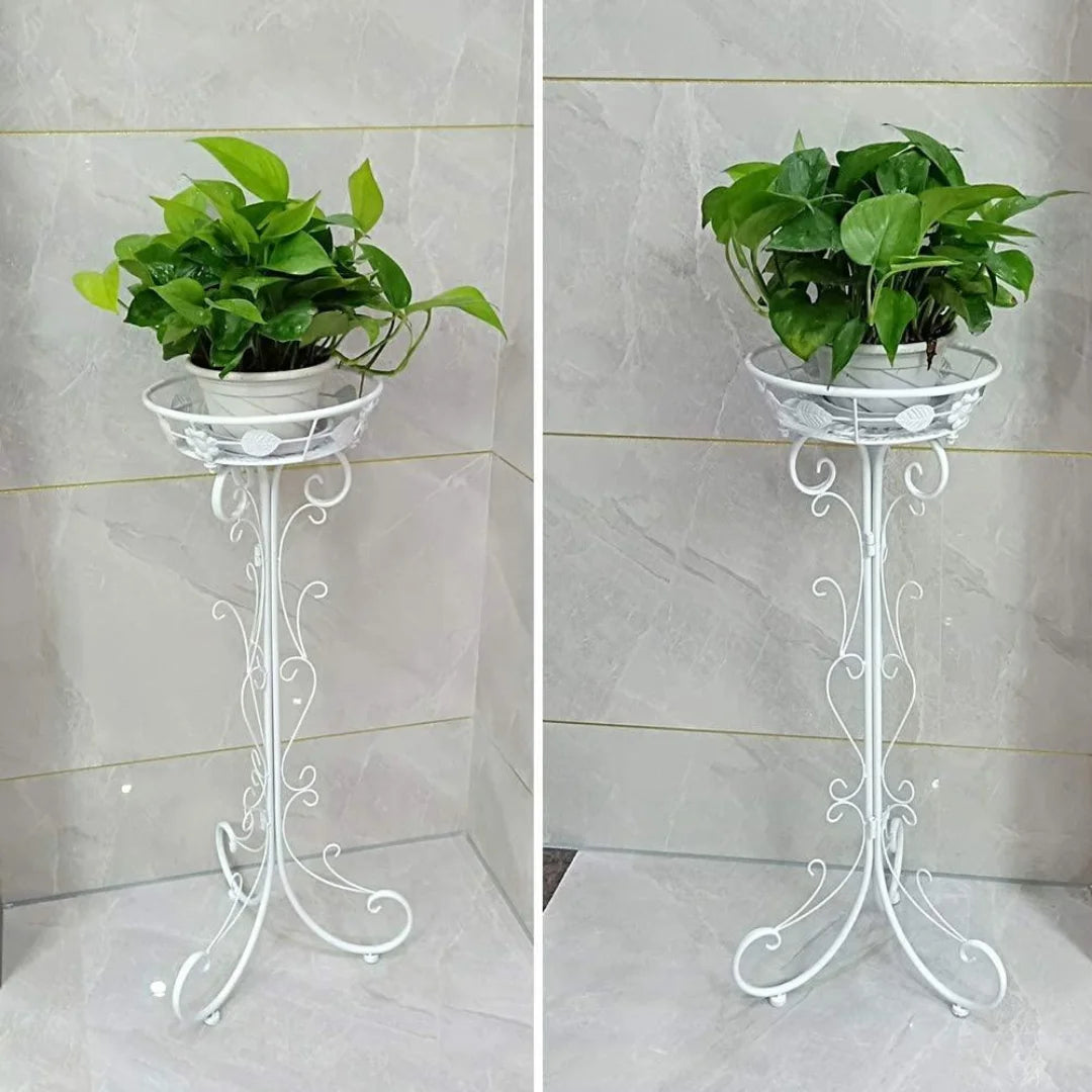 French Provincial Single Plant Stand with Scrollwork