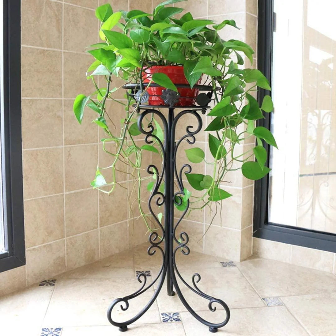 French Provincial Single Plant Stand with Scrollwork