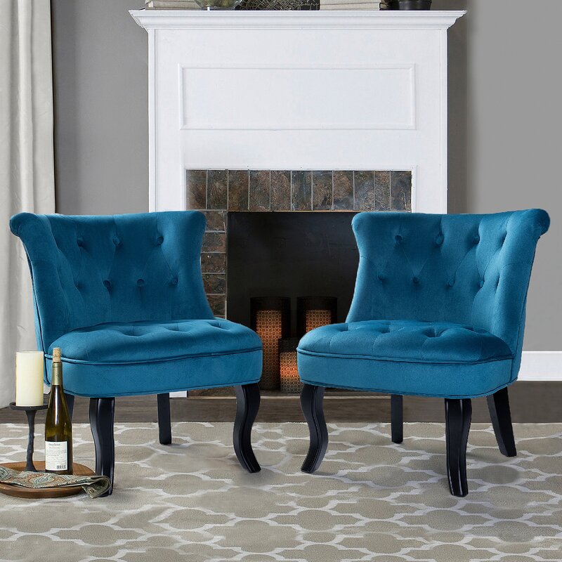 Grenier Wide Tufted Side Chair Set