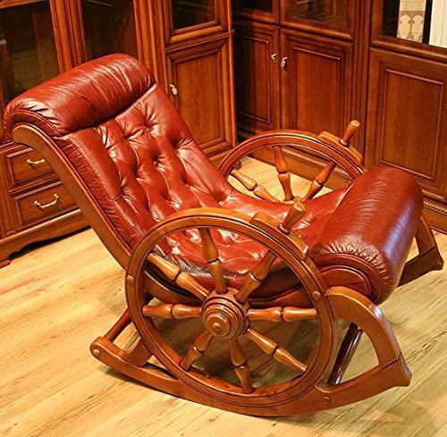 Sheesham Wood Rocking Chair with Puffy Cushion