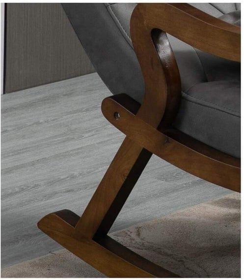 Elegant Wooden Rocking Chair with Footrest