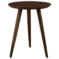 Mid-Century Tripod Side Table with Tapered Legs-Wooden Crest
