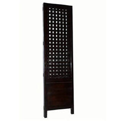 Classic Three-Panel Room Divider with Grid Design