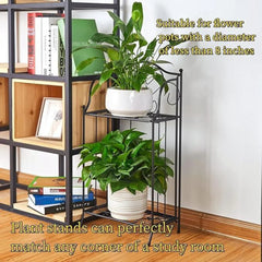 Victorian Two-Tier Plant Stand with Scrollwork Design-Wooden Crest