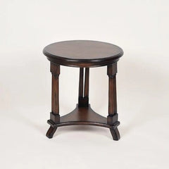 Empire Style Round Side Table with Column Legs