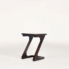 Z-Shaped Accent Side Table with Curved Edges