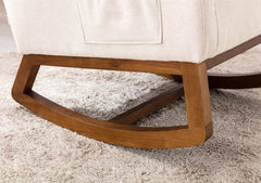 Mid-Century Modern Rocking Chair-Wooden Crest