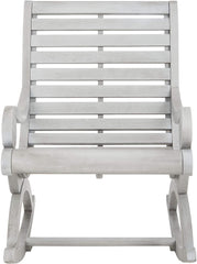 Outdoor Ash Grey Rocking Chair-Wooden Crest