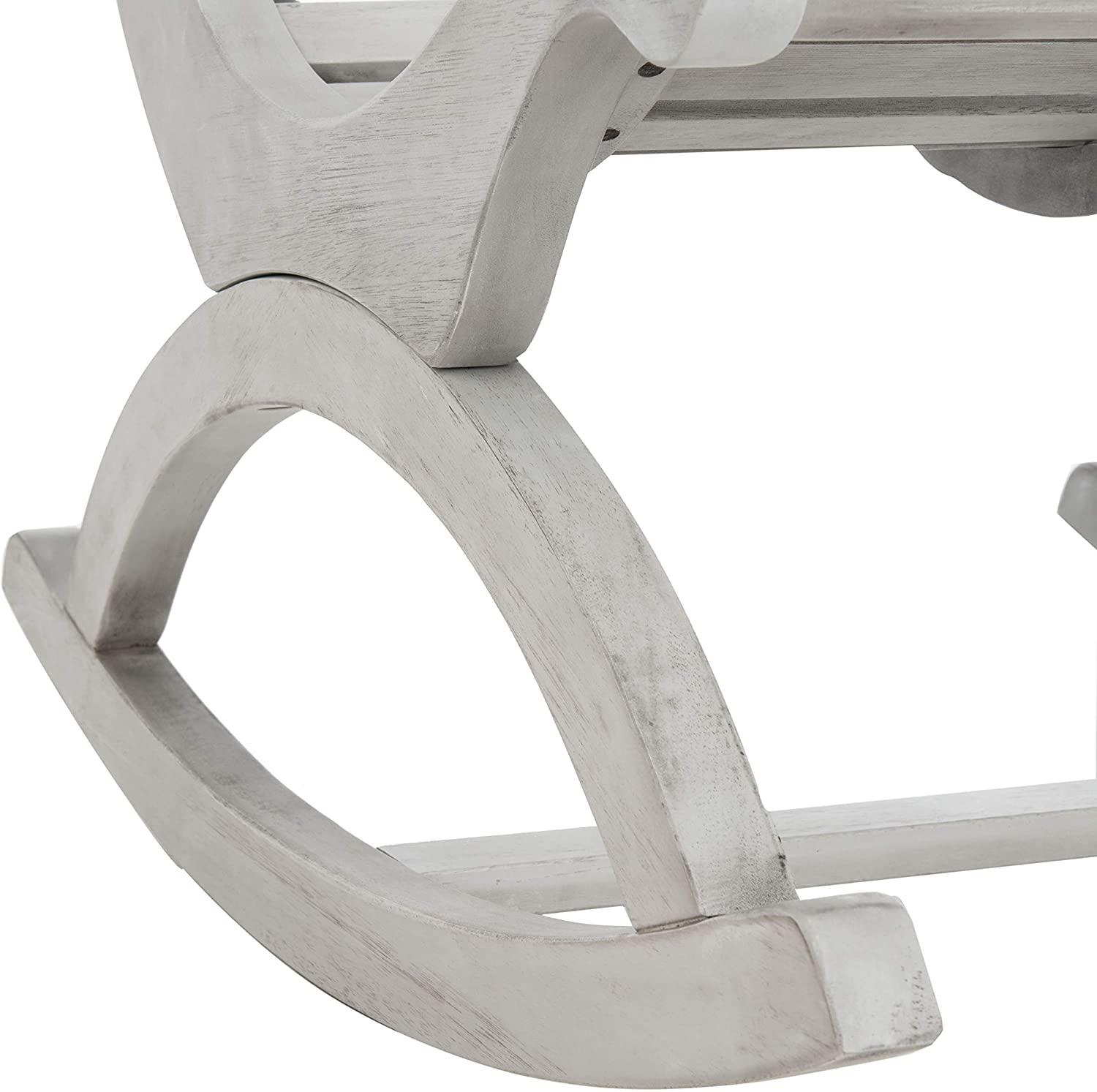 Outdoor Ash Grey Rocking Chair-Wooden Crest