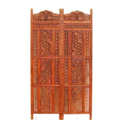 Imperial Four-Panel Room Divider with Floral Jali Design