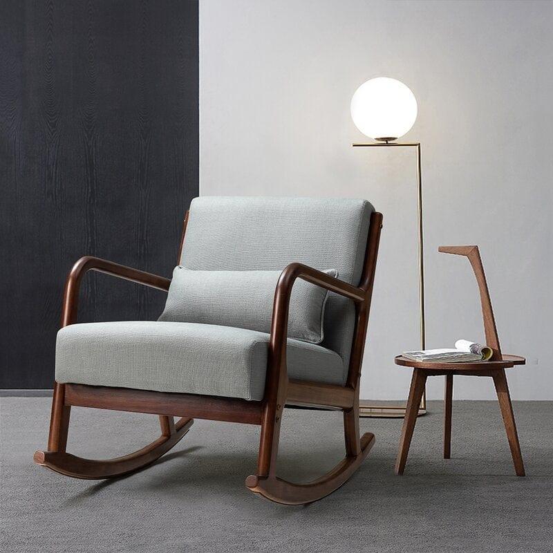 Boynton Rocking Chair – Modern Mid-Century Design with Soft Foam Cushion