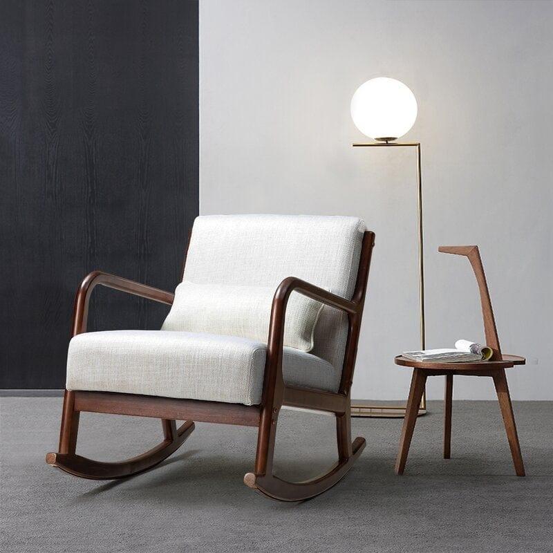 Boynton Rocking Chair – Modern Mid-Century Design with Soft Foam Cushion