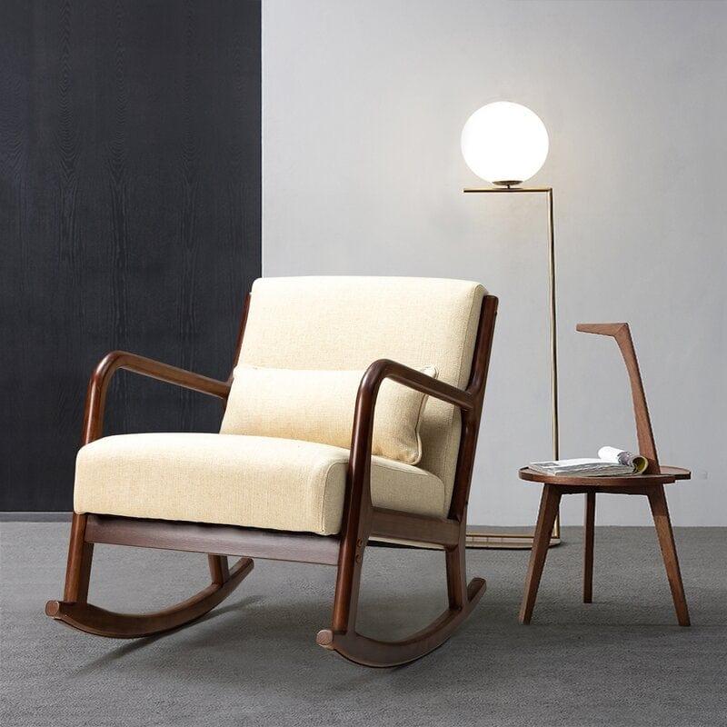 Boynton Rocking Chair – Modern Mid-Century Design with Soft Foam Cushion