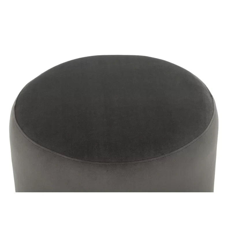 Chandler Wide Velvet Round Ottoman