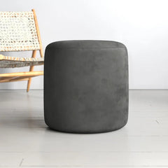 Chandler Wide Velvet Round Ottoman