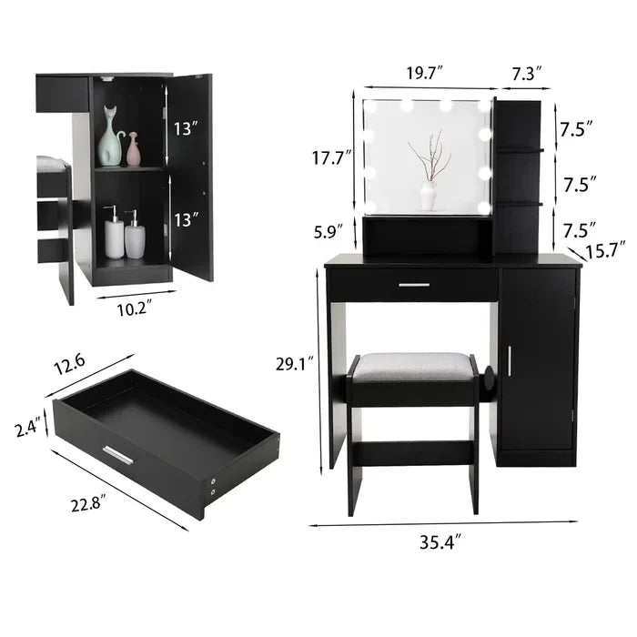 Dasher Vanity Dressing Table with Storage