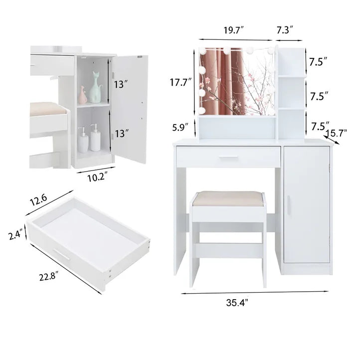 Dasher Vanity Dressing Table with Storage