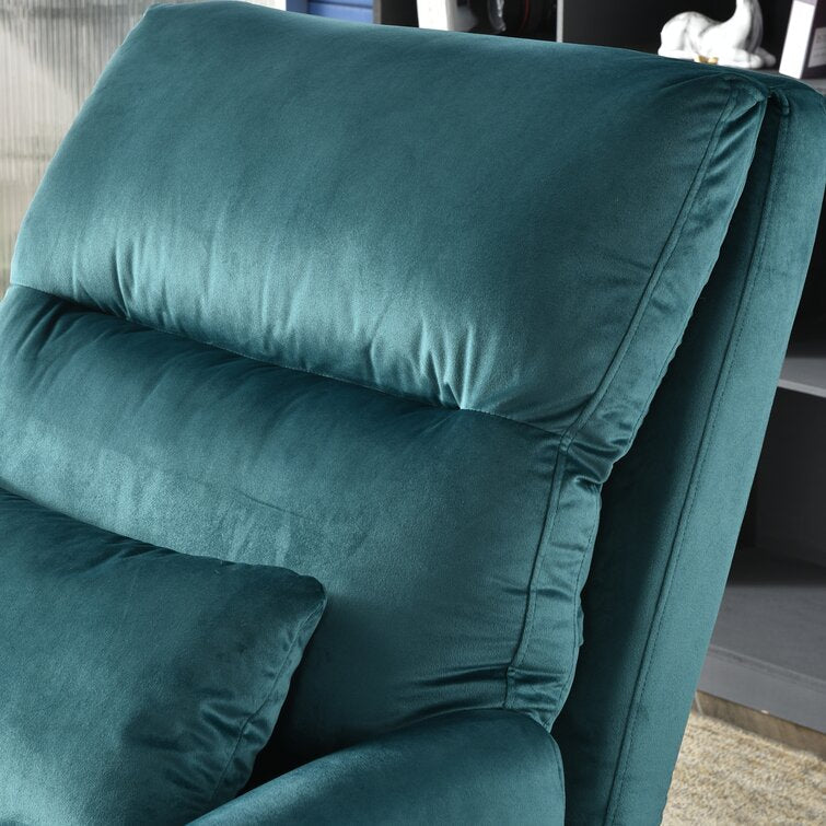 Salma Wide Tufted Lounge Chair Recliner with Ottoman