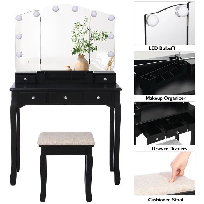 Hayword Vanity Dressing Table Design with Drawers