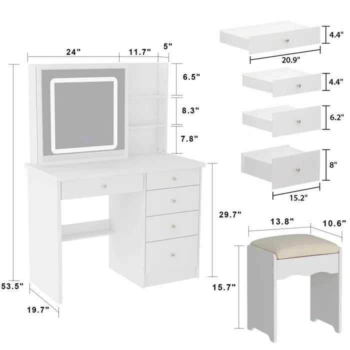 Kusiak Vanity Dressing Table Set