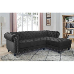 Lora 2-Piece Upholstered Chaise Sectional - Modern Comfort & Stylish Design for Your Living Room-Wooden Crest