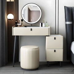 Contemporary Vanity Dressing Table Set Stone with Mirror