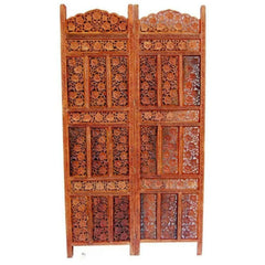 Palace Four-Panel Room Divider with Floral Jali Design