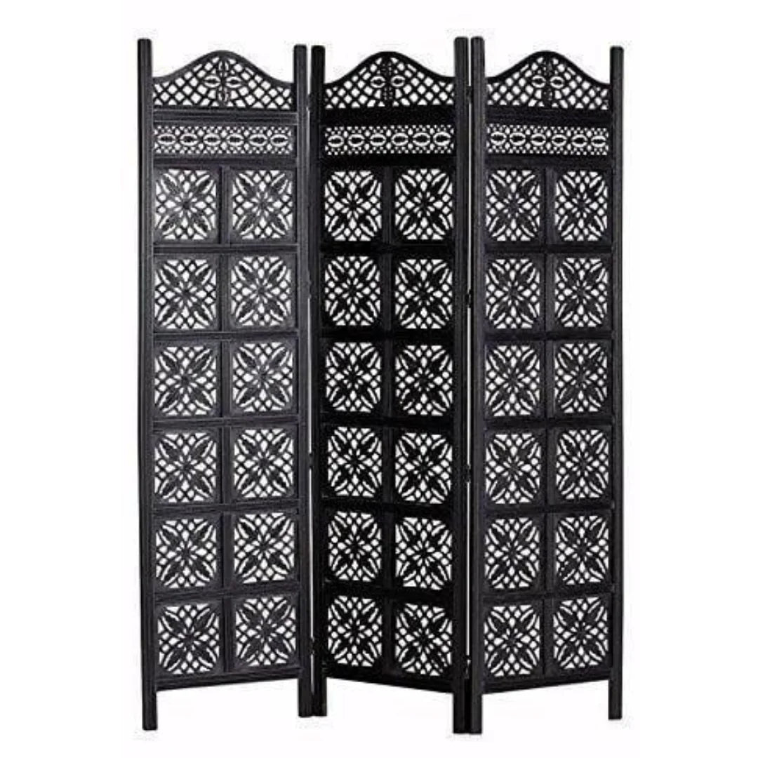 Heritage Three-Panel Room Divider with Tree of Life Design