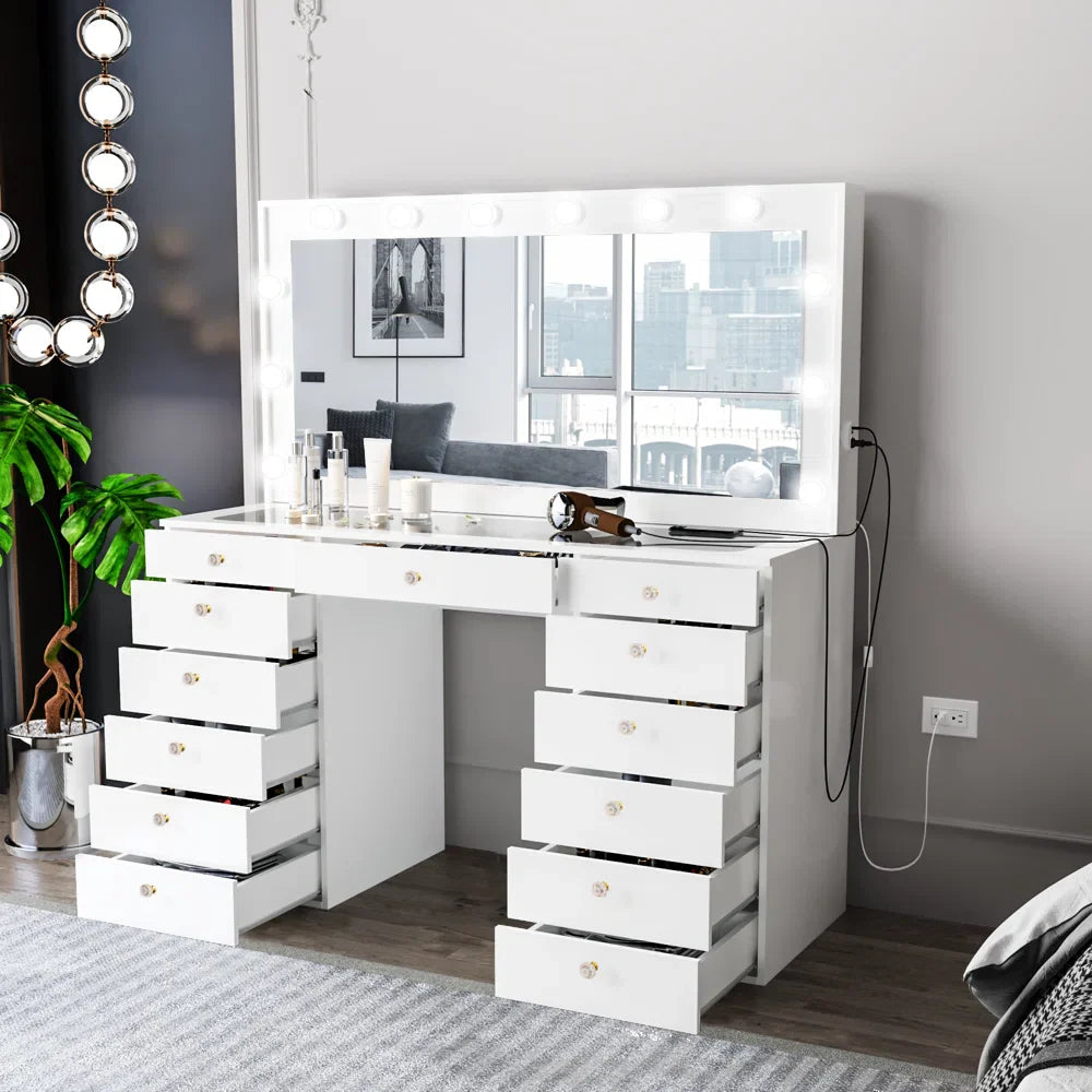 Looks Vanity Dressing Table with Mirror & Lights