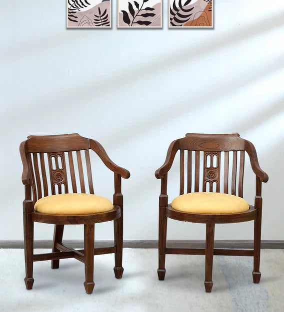 Teak Wood Arm Chair (Set of 2)