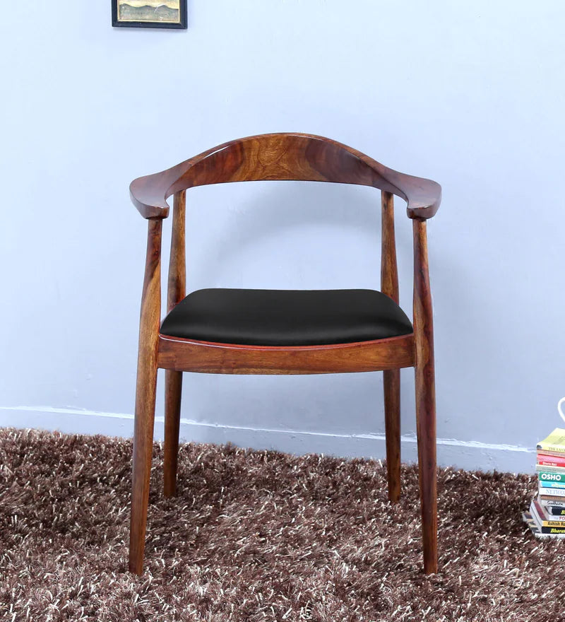 Solid Wood Armchair in Teak Finish