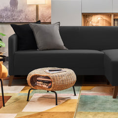 3-seat sofa, with chaise longue