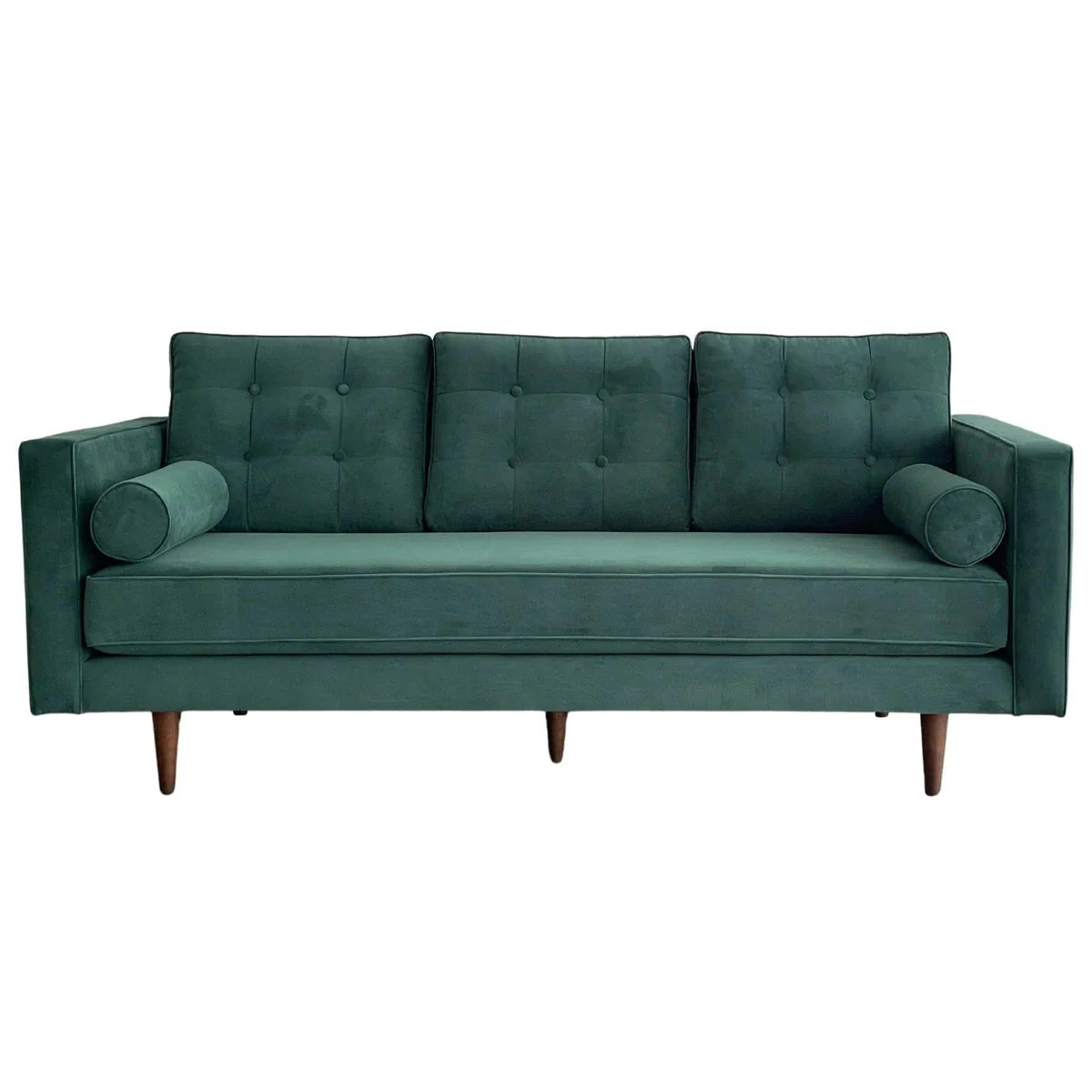 Velvet 3 Seater Sofa – Forest Green | Wooden Crest
