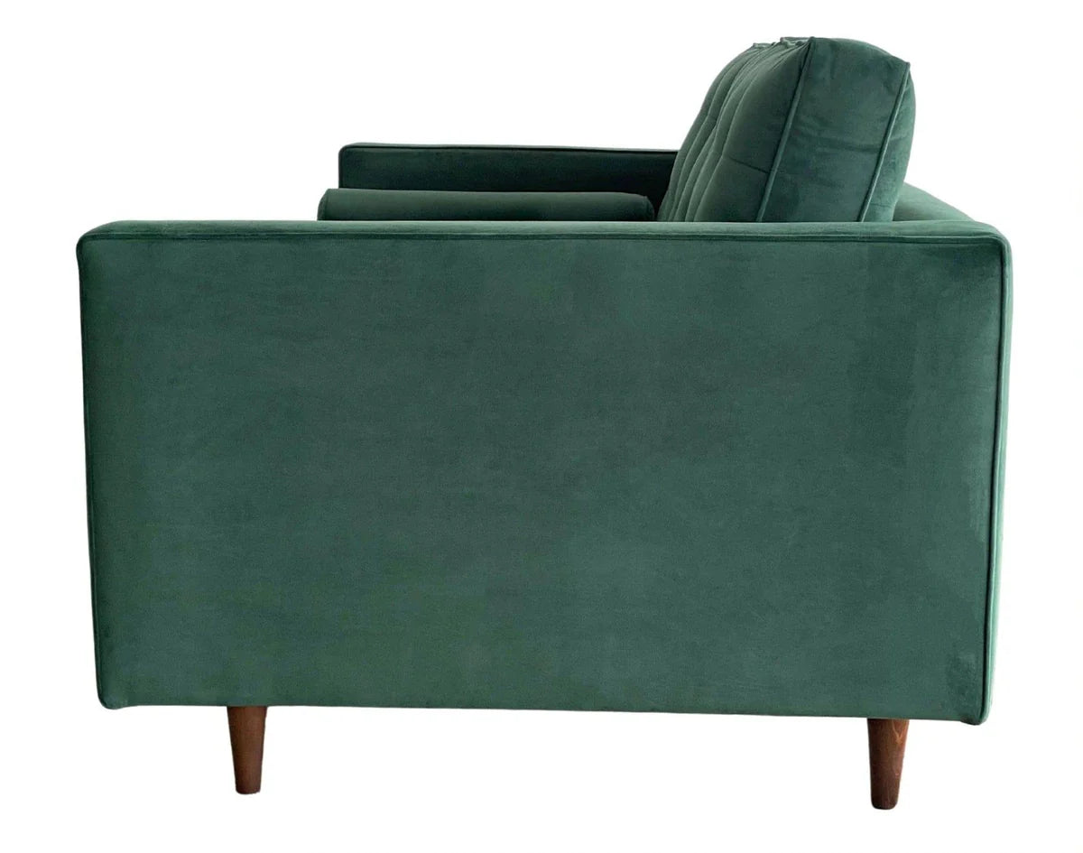 Velvet 3 Seater Sofa – Forest Green | Wooden Crest