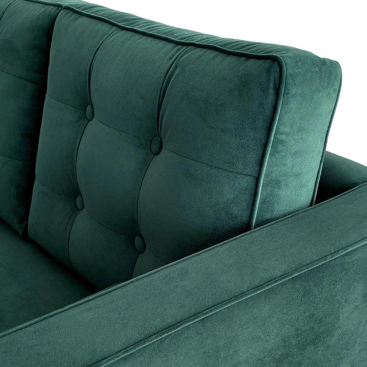 Velvet 3 Seater Sofa – Forest Green | Wooden Crest
