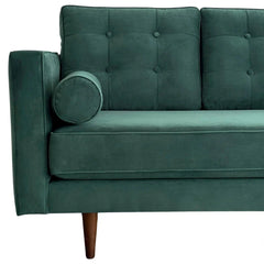 Velvet 3 Seater Sofa – Forest Green | Wooden Crest